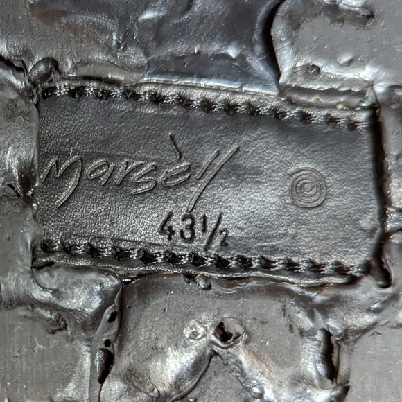 Marsell Men's Black Leather Lace Up Boots Italy 43.5 - Picture 11 of 12